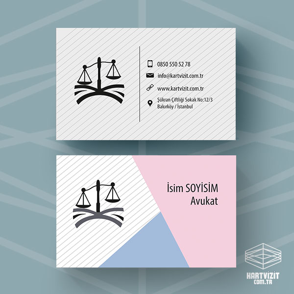 Avukat Kartvizit Üçgenler KV5016