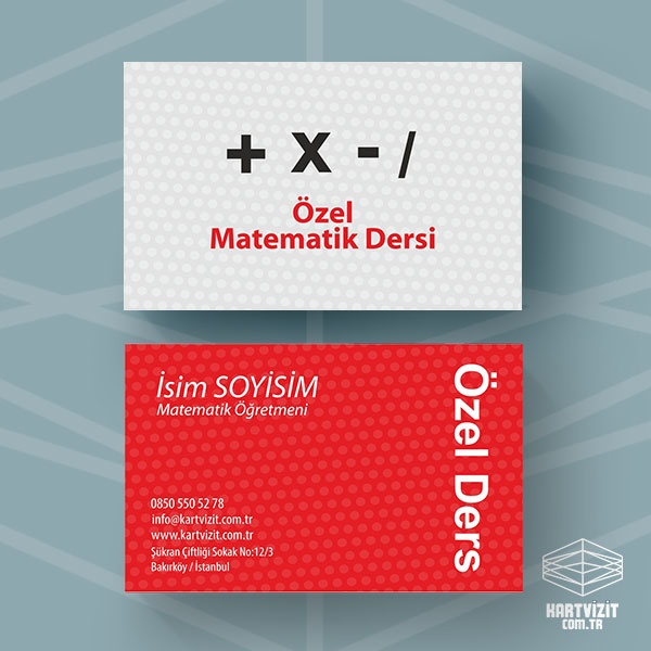 Matematik Özel Dersi Kartvizit
