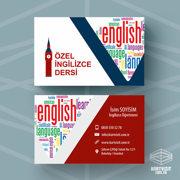 İngilizce Eğitim Kartvizit