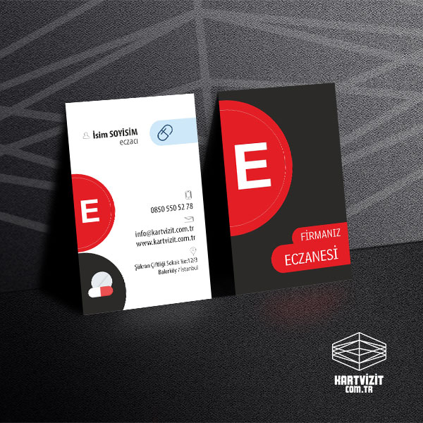 Eczane E Logolu Siyah KV5129 600x600