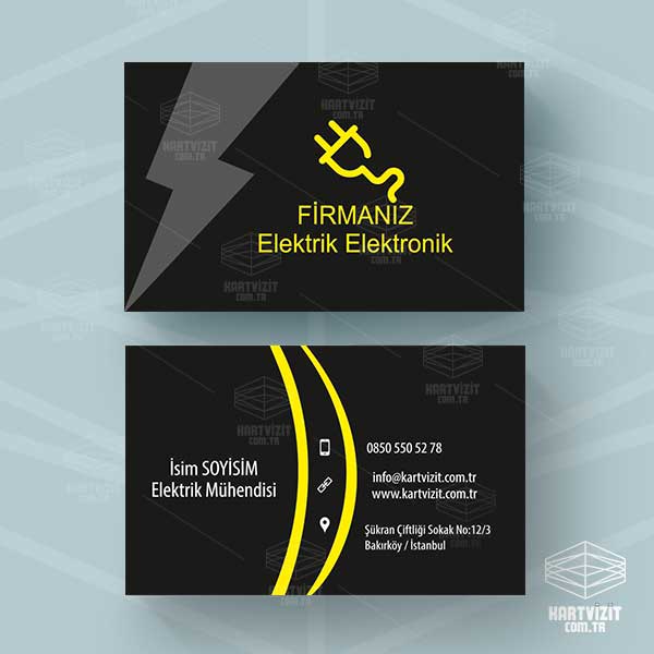 Fiş Logolu Elektrikçi Kart