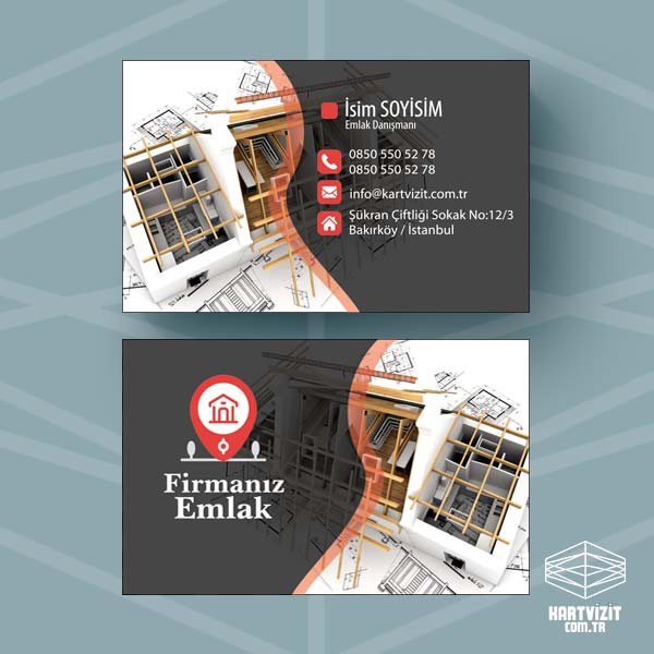 Projeden Satış Emlak Kartvizit KV6436