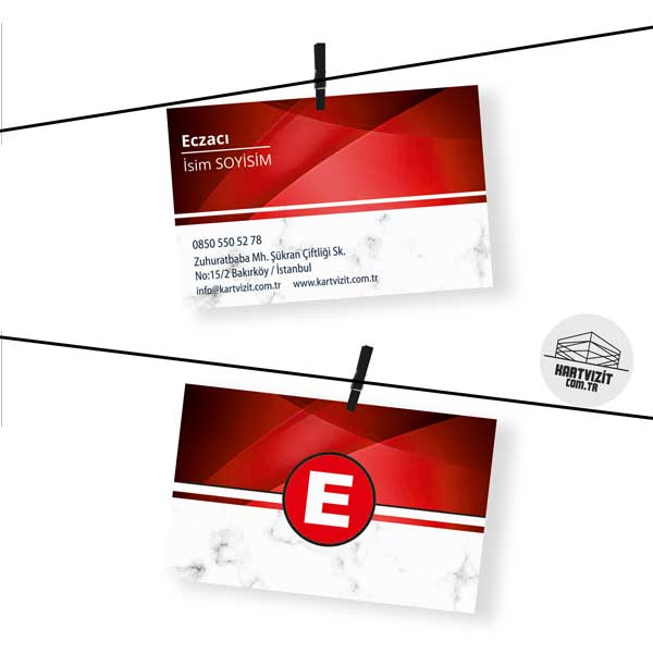 Kırmızı Büyü Eczane Kartvizit KV6726