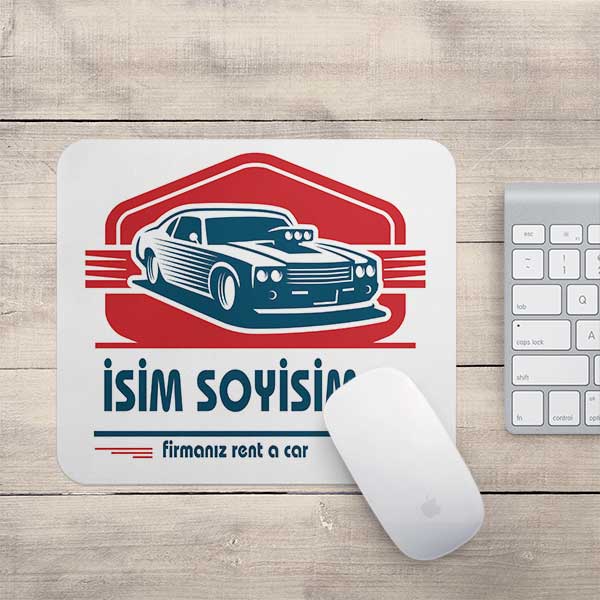 Lacivert Kırmızı Otomotiv Mouse Pad