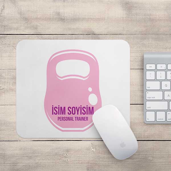 Pembe Kettlebell Mouse Pad