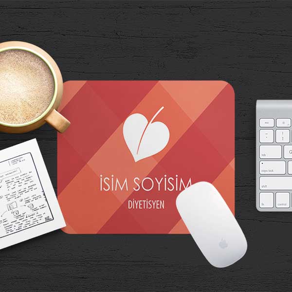 Ekoseli Yapraklar Mouse Pad