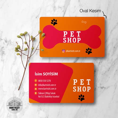 Pet Shop kartvizit Oranj