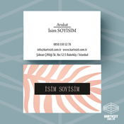 Pembe Yaprak desenli Kartv