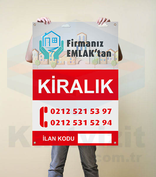 EMLAK AFİŞİ KIRMIZI