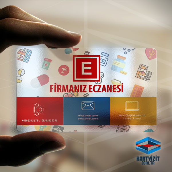 Eczane Şeffaf Kartvizit İconlar