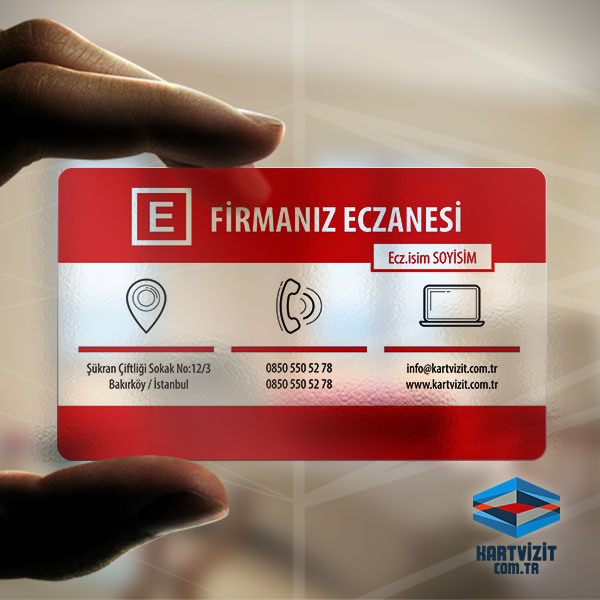 Şeffaf Kırmızı Tasarım Eczane 