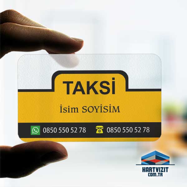 Taksi Kartvizit Siyah Çizg