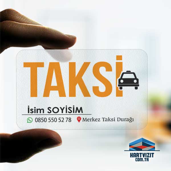 Şeffaf TAKSİ kartvizit