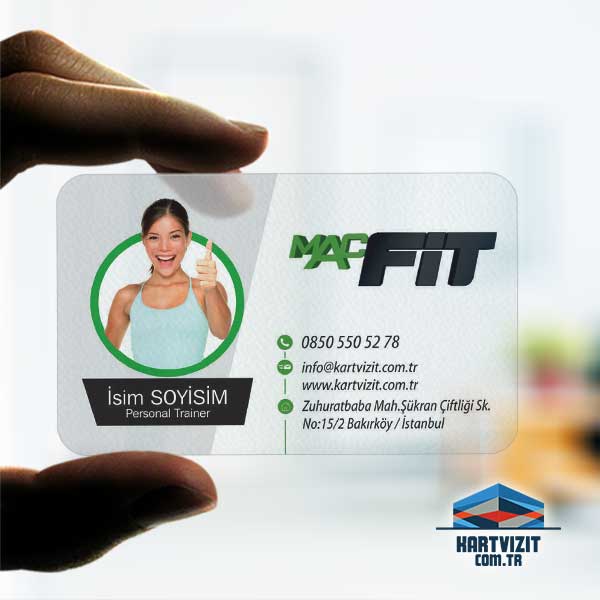 Macfit Şeffaf Kartvizit Oval resim 