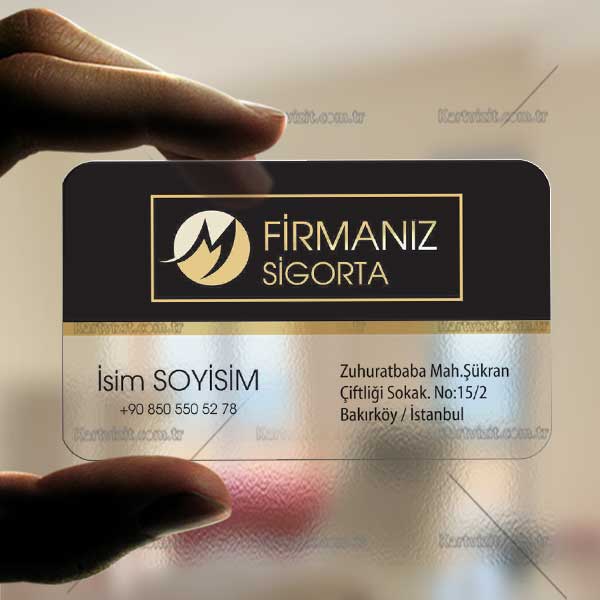 Sigorta Plaza Şeffaf kartvizit