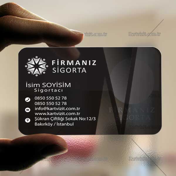Siyah Sigorta Şeffaf kartv