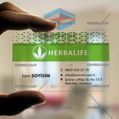 Herbalife Şeffaf kartvizit 1