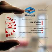 Avukat Şeffaf Kartvizit Kı