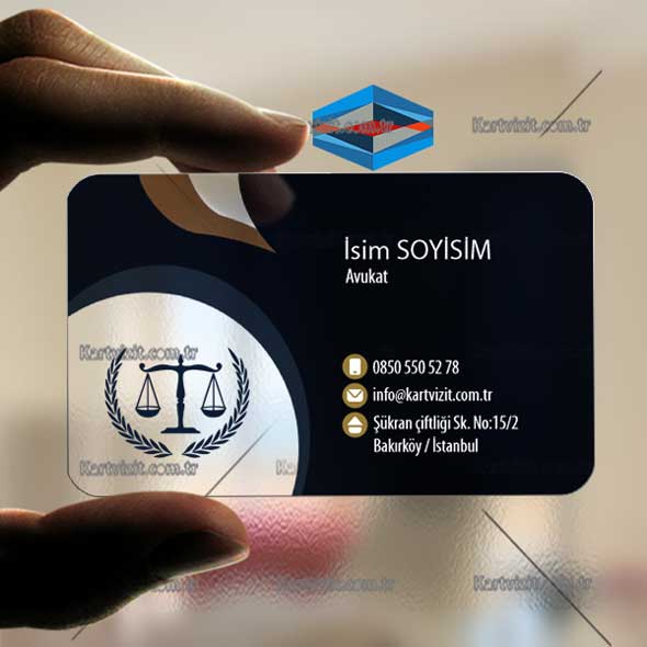 Avukat Şeffaf Kartvizit -13