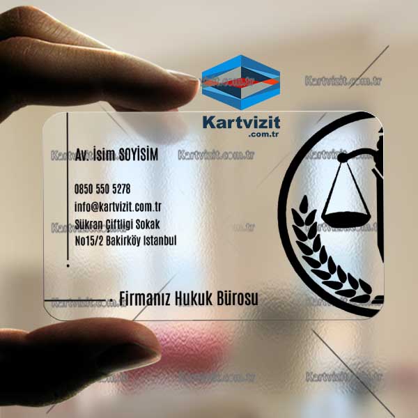 Avukat Şeffaf Kartvizit-17