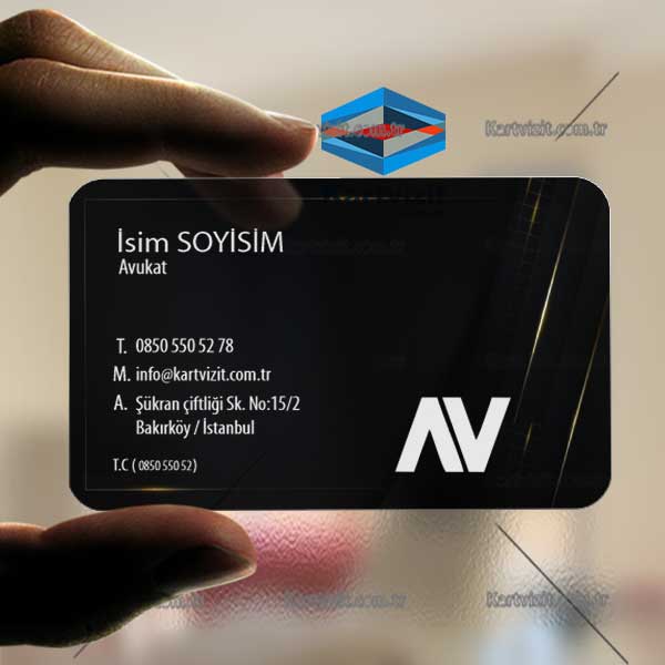 Avukat Şeffaf Kartvizit- 20