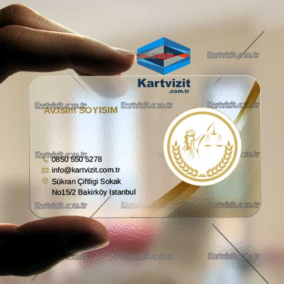 Avukat Şeffaf Kartvizit -21