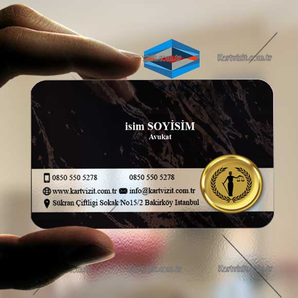 Avukat Şeffaf Kartvizit-22
