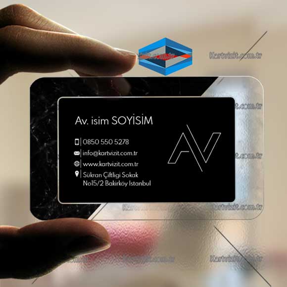 Avukat Şeffaf Kartvizit -24