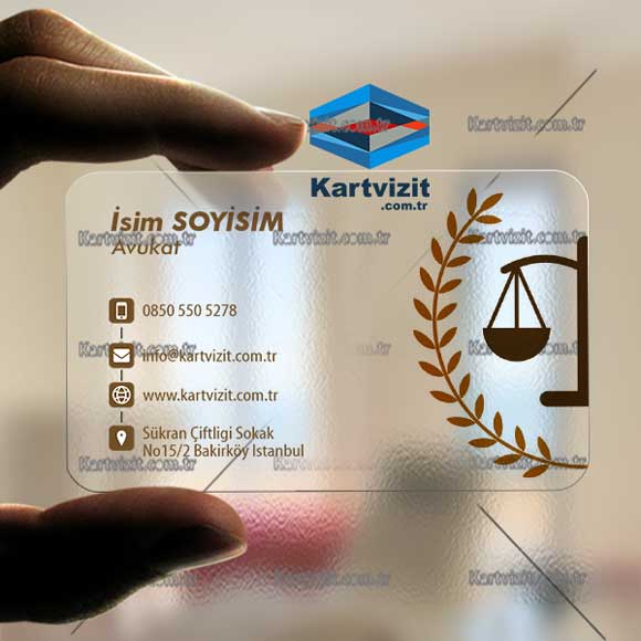 Avukat Şeffaf Kartvizit -25