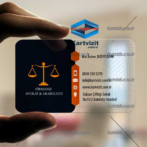 Avukat Şeffaf Kartvizit -26