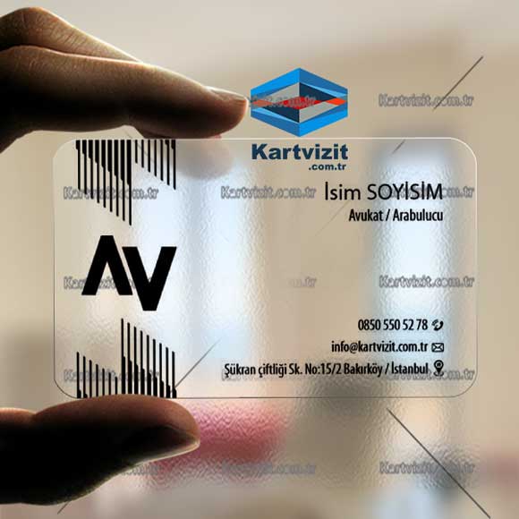 Avukat Şeffaf Kartvizit -2 Avukat Şeffaf Kartvizit -2