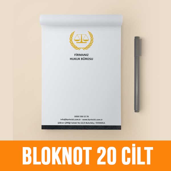 Bloknot 20 cilt sepet