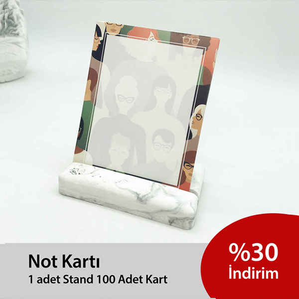 Not Kartı 100 adet 1 stand