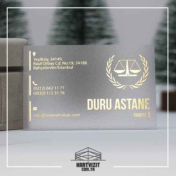 Yaldızlı Şeffaf Kartvizit Diş Hekimi