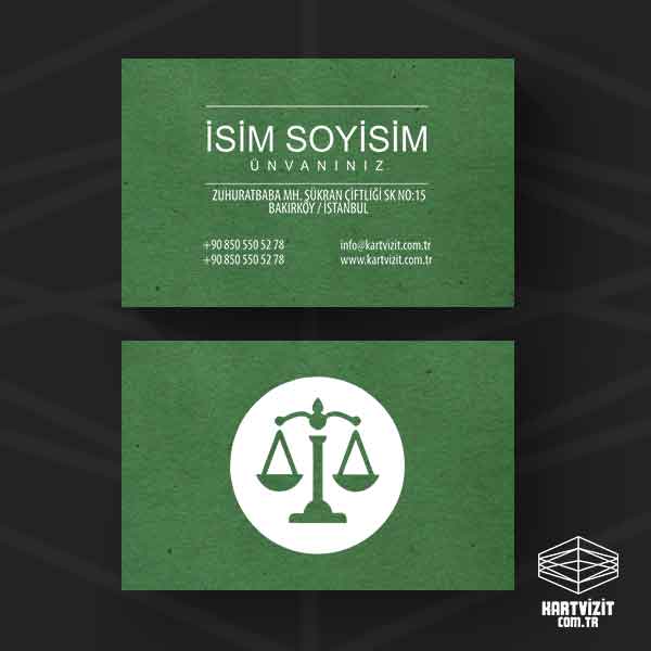 Büyük Logo Avukat Kartvizit