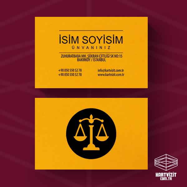 Büyük Logo Avukat Kartvizit