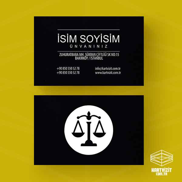 Büyük Logo Avukat Kartvizit