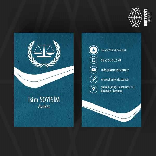 Özel Kağıt Baskılı Hukuk Kartvizit