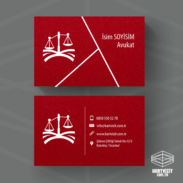 Avukat vip Kartvizit Siyah Beyaz