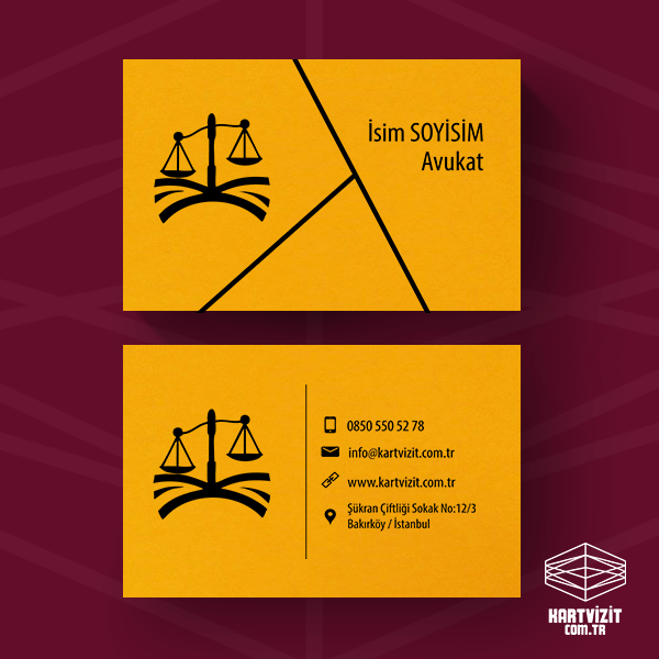Avukat vip Kartvizit Siyah Beyaz