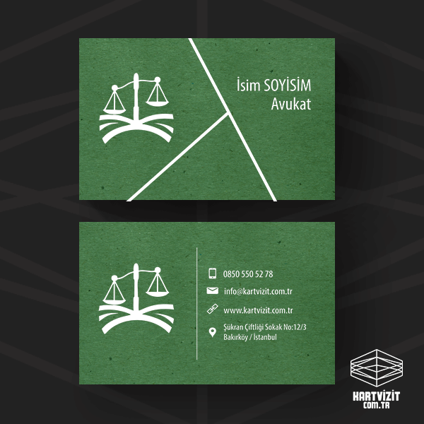 Avukat vip Kartvizit Siyah Beyaz