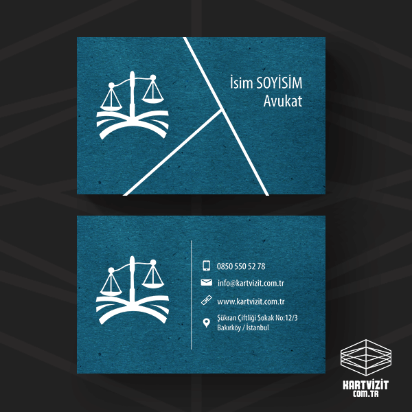 Avukat vip Kartvizit Siyah Beyaz