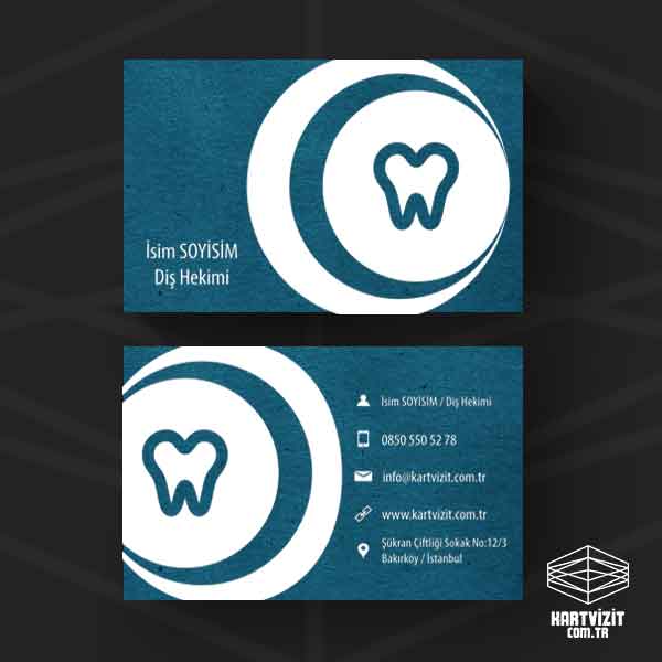 Oval Zeminler Dent Kartvizit