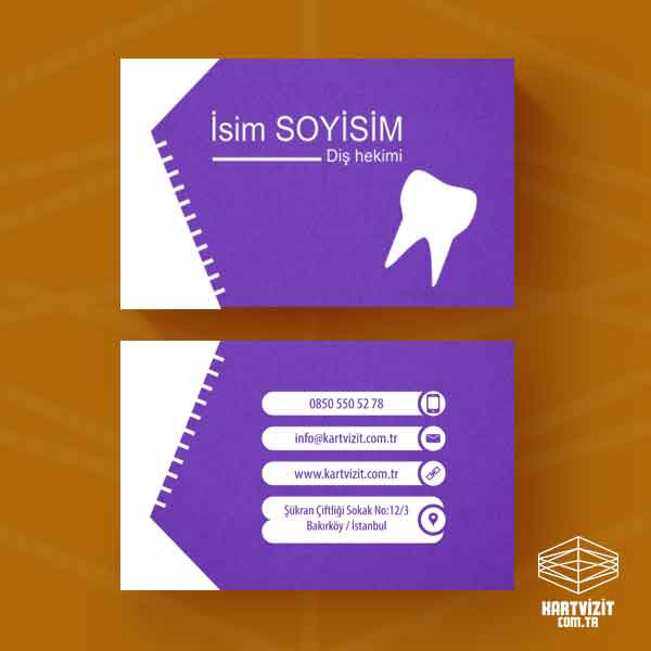 Diş Hekimi Özel Kağıt Kartvizit