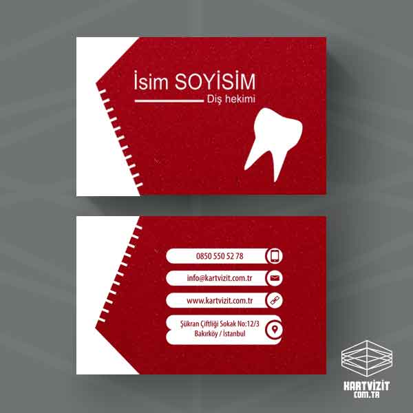 Diş Hekimi Özel Kağıt Kartvizit