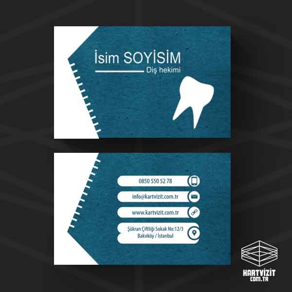 Diş Hekimi Özel Kağıt Kartvizit