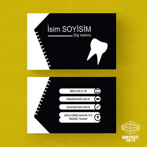 Diş Hekimi Özel Kağıt Kartvizit