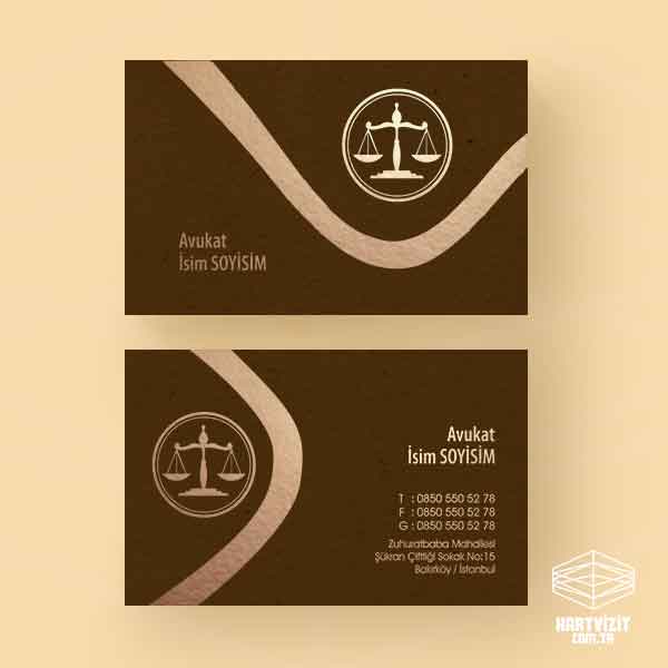 Avukat Yaldızlı Kartvizit - Dalgalar