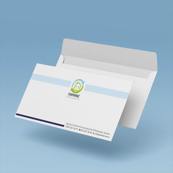 Emlak Zarf Tasarımı - Yeşil Logolu 
